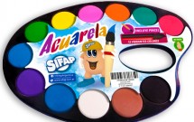 Acuarela x 12 con pincel