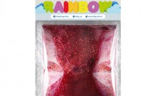 Brillantina gibre rainbow rojo