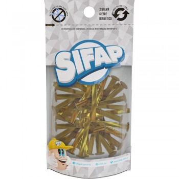 Broches dorados n8 x 100u (35mm) doy pack