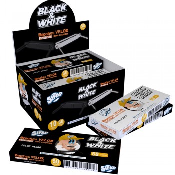 Broches velox black & white