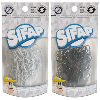 Clips forrado n3 x 100 u. (doypack) black & white