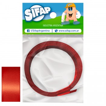 Cinta de raso ancho rojo