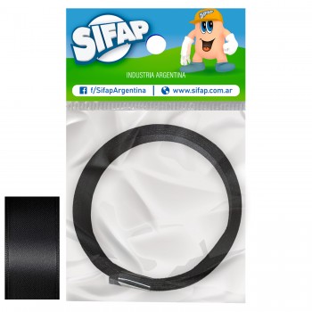 Cinta de raso ancho negro