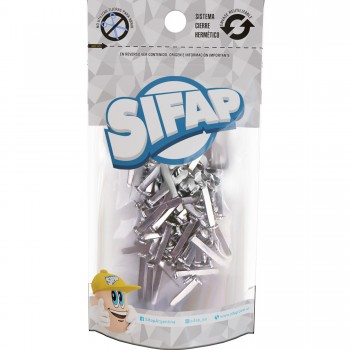 Broches plateados n3 x 100u doy pack