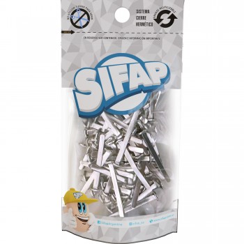 Broches plateados n8 x 100u doy pack