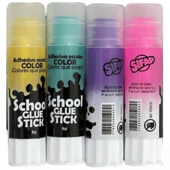 Adhesivo en barra color school glue stick 8g