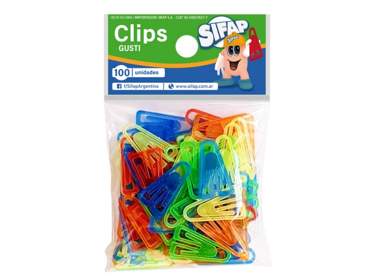 Clips gusti  x100 (bolsa)