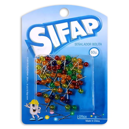 Señalador bolita chico x 60u. (blister)
