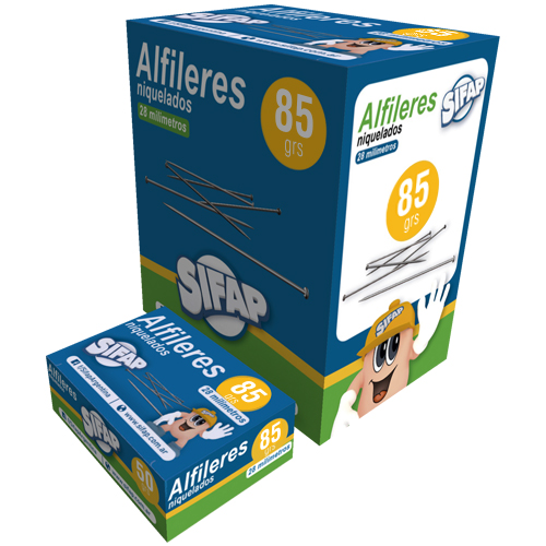 Alfiler 85g. (cajita)