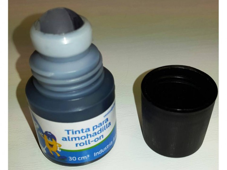 Tinta para sello de 30cc roll on color negro