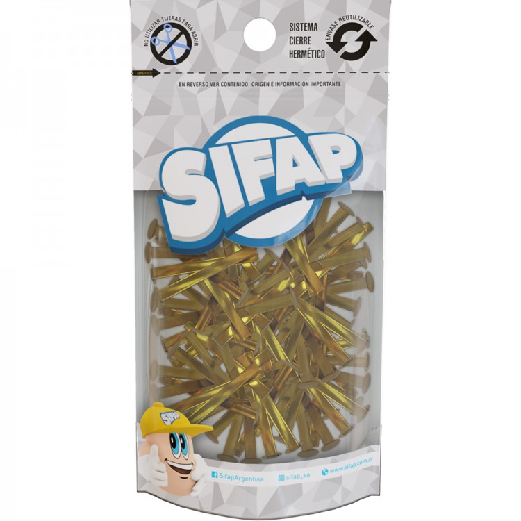 Broches dorados n6 x 100u (26mm) doy pack