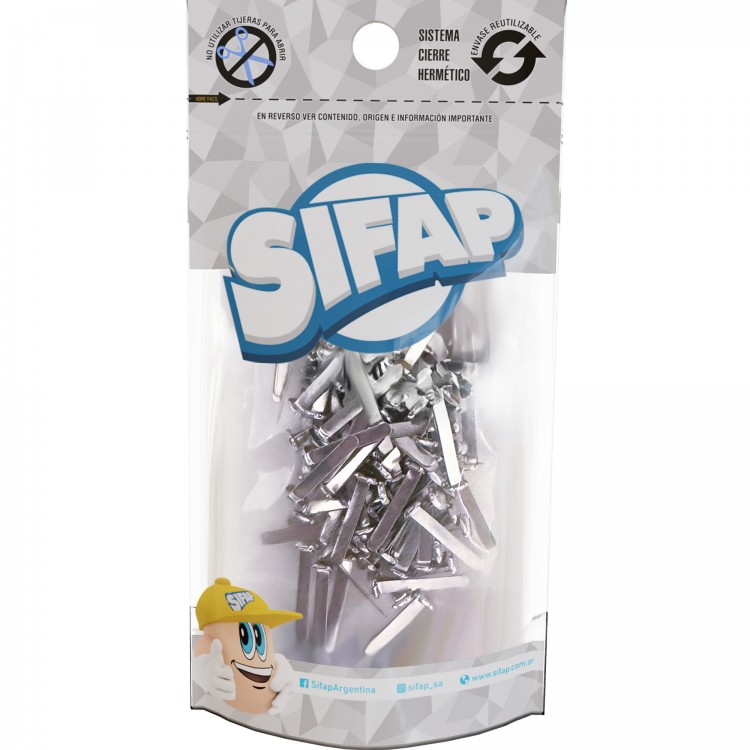 Broches plateados n3 x 100u doy pack