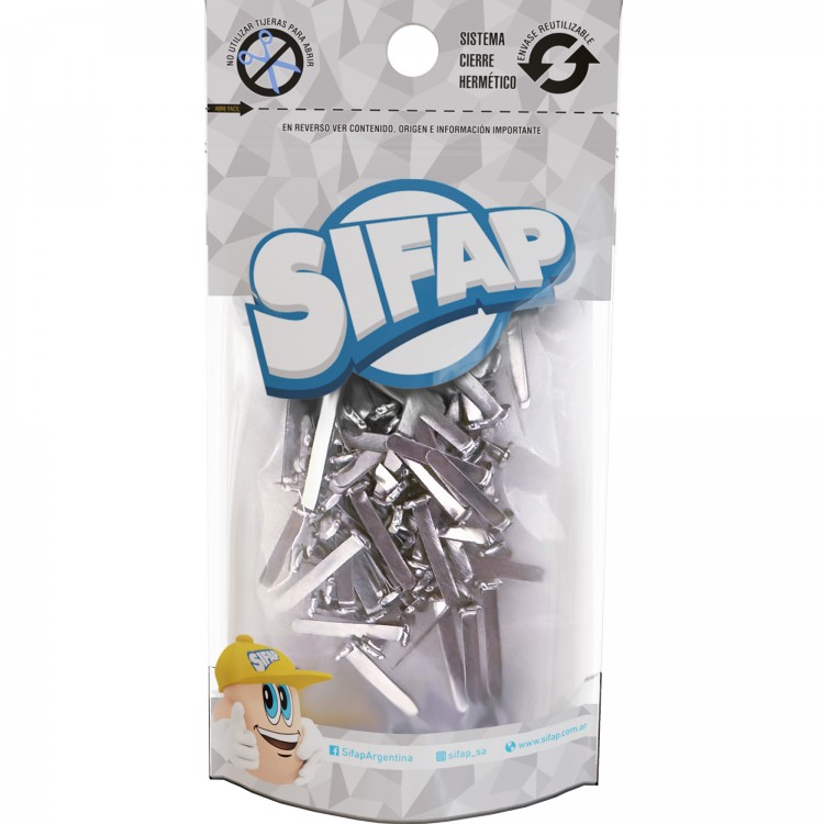 Broches plateados n5 x 100u doy pack