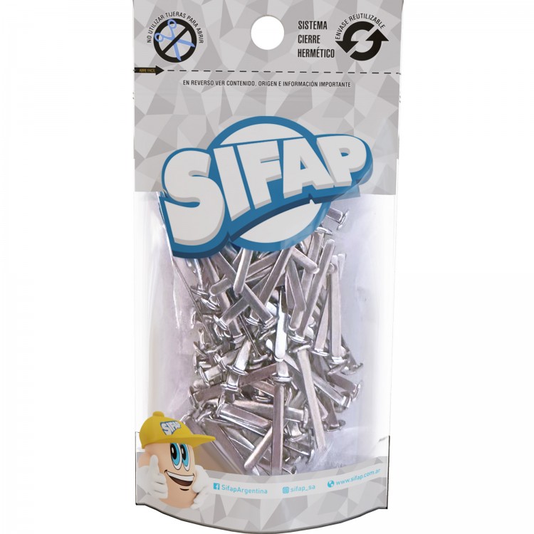 Broches plateados n6 x 100u doy pack