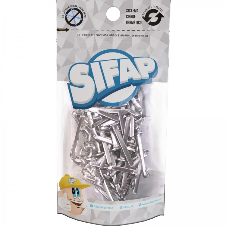 Broches plateados n7 x 100u doy pack